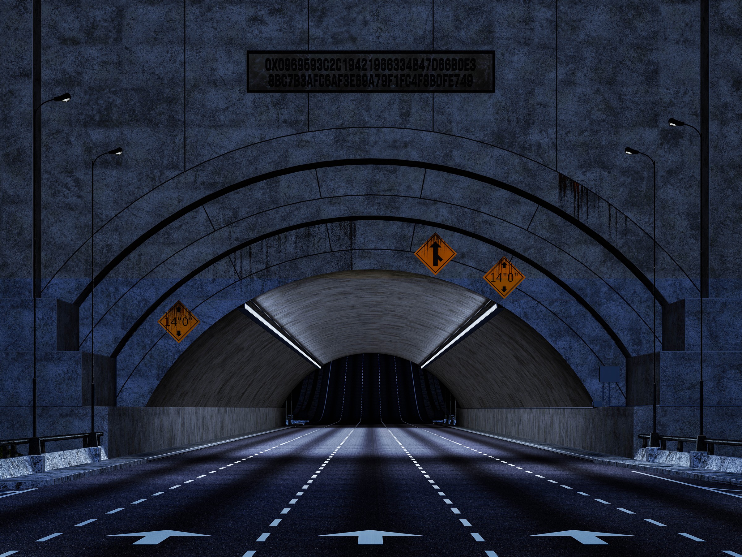楊宗翰《Tunnel at Complete 24 Hours #01 (Dark)》，2022