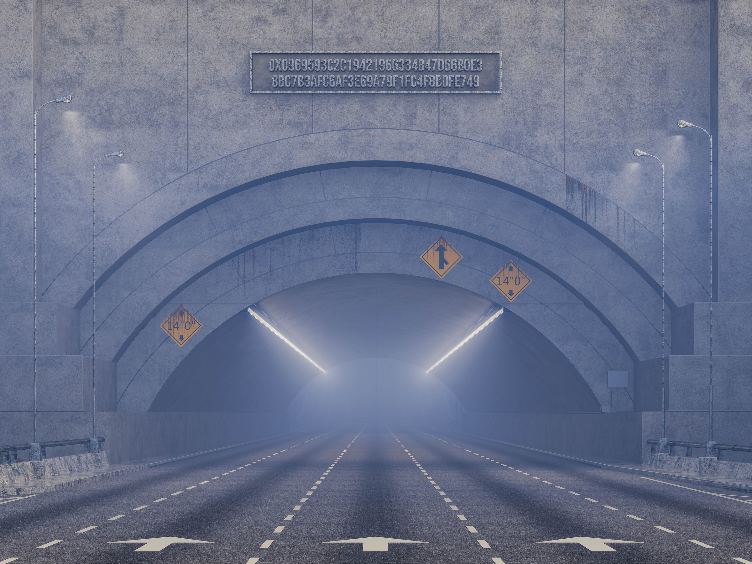 楊宗翰《Tunnel at Complete 24 Hours #01 (Dawn)》，2022